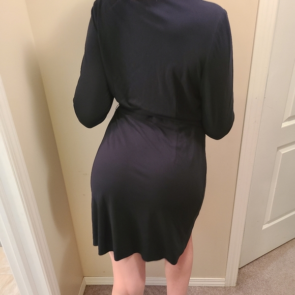 16.) Black Wrap Dress - Picture 2 of 4